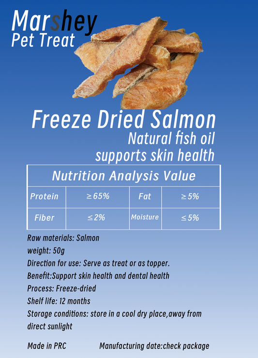 Premium Freeze-Dried Salmon Bites for Dogs & Cats – High Protein, Omega-3 Rich, All-Natural Pet Treats