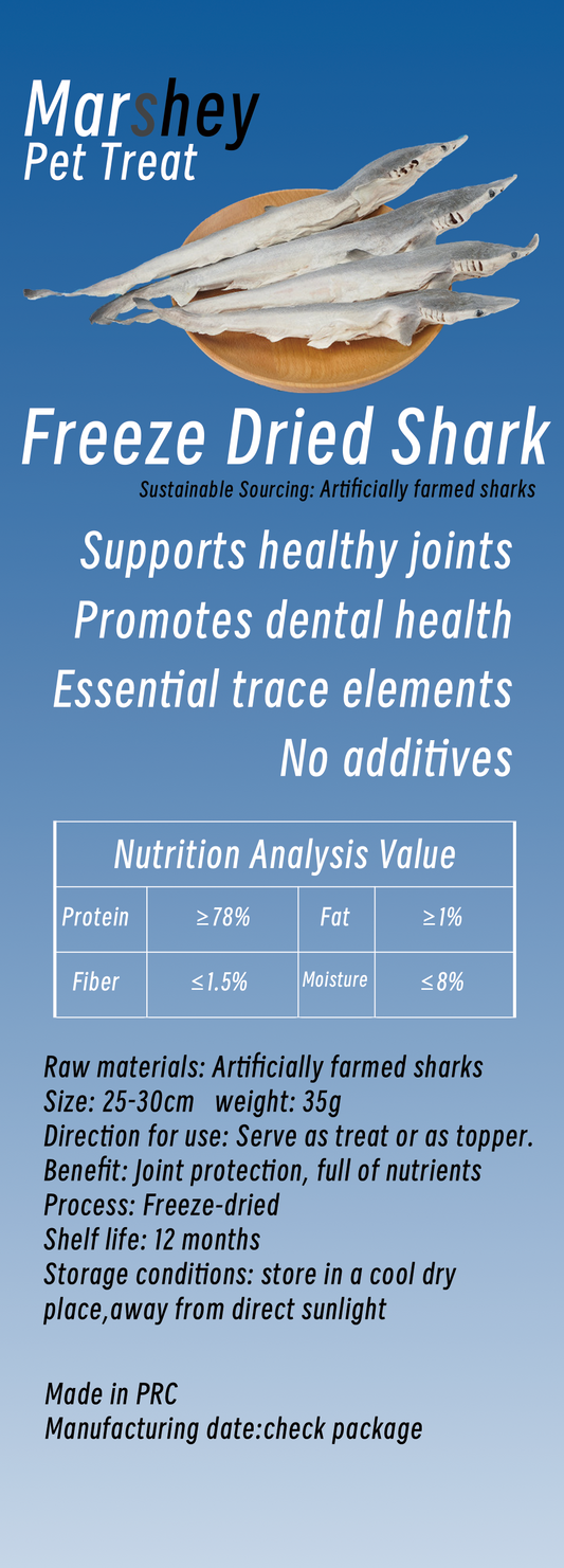 Freeze dried shark pet snack dental health support Joint
