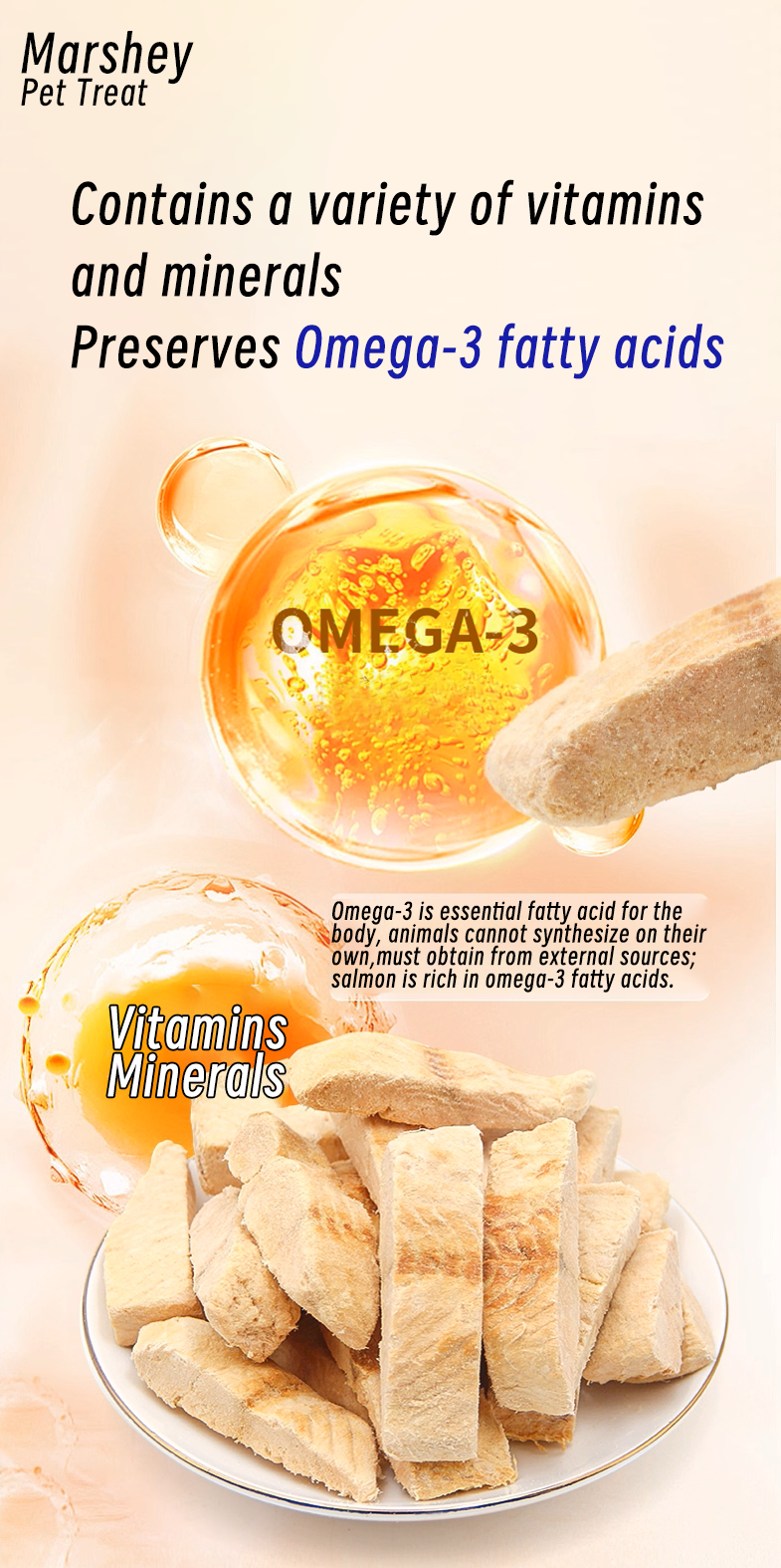 Premium Freeze-Dried Salmon Bites for Dogs & Cats – High Protein, Omega-3 Rich, All-Natural Pet Treats