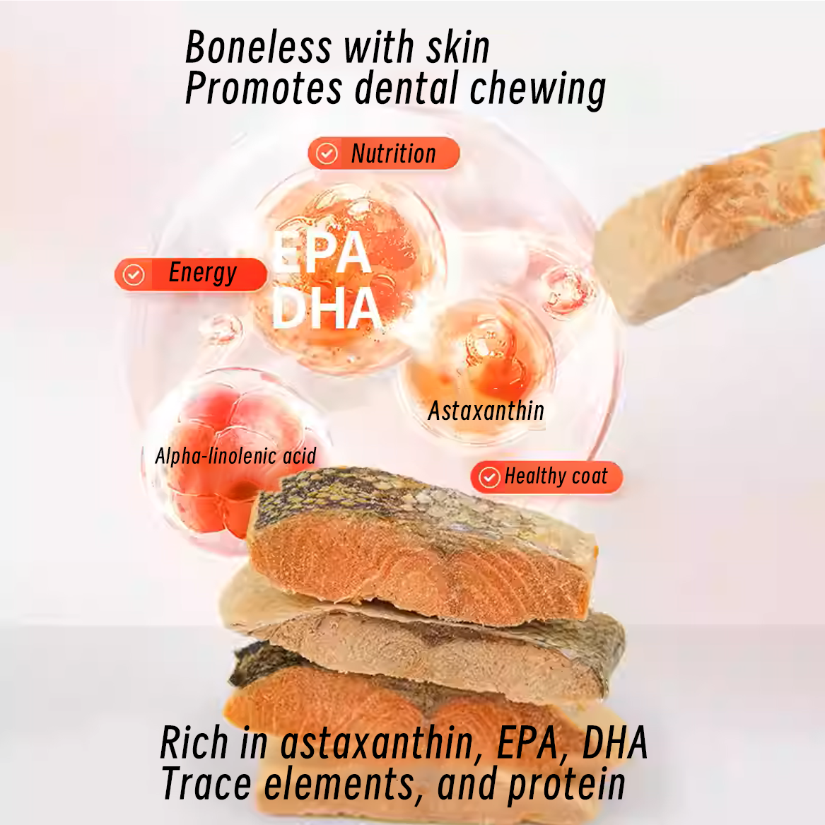 Premium Freeze-Dried Salmon Bites for Dogs & Cats – High Protein, Omega-3 Rich, All-Natural Pet Treats